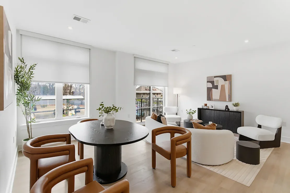 Luxe at Westfield Station modern apartment living and dining area