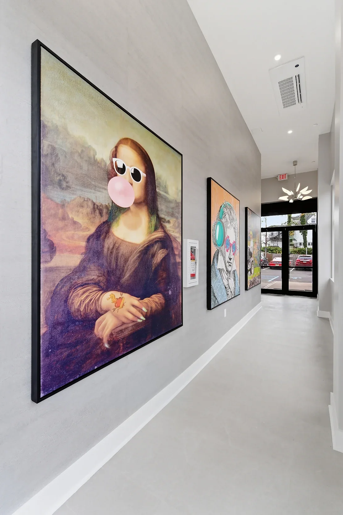 Luxe at Westfield Station art-lined residential corridor