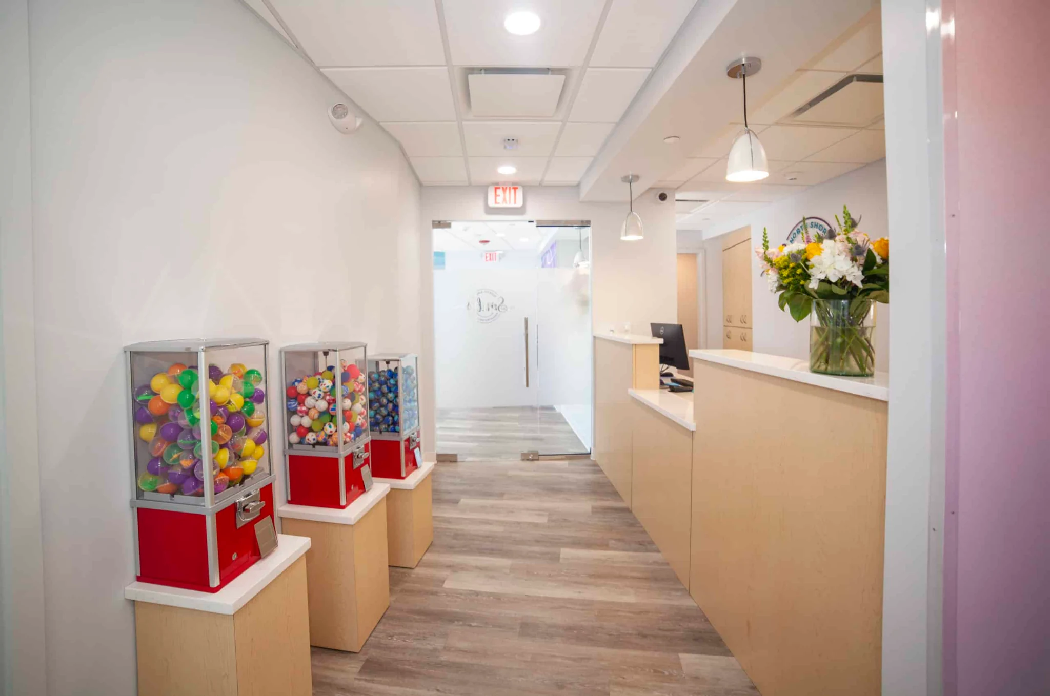 North Shore Smiles reception corridor with prize machines
